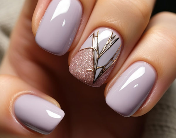 Lakmousse purple nails nail art gel lacquer